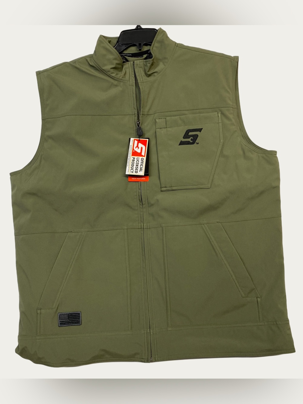 Snap-On Olive Green Field Utility Vest with Logo NWT